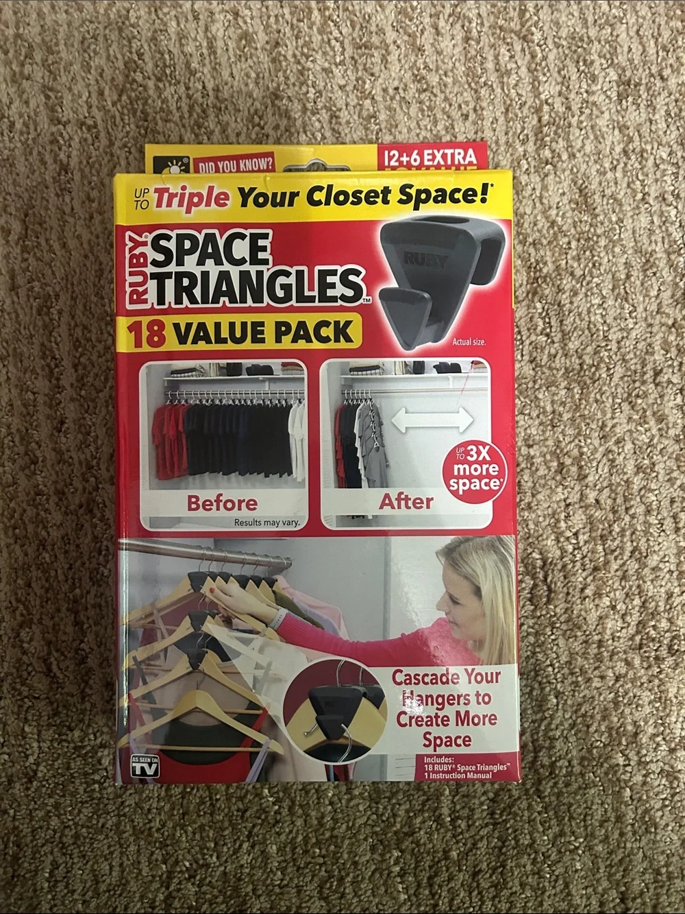 Space Triangles 18-Count Value Pack - Black